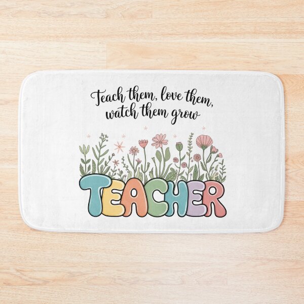 Item preview,  Modern Trendy Teach them love them watch them grow , Groovy Teacher Wildflowers Floral Flowers  designed and sold by SOUFIANE1991.