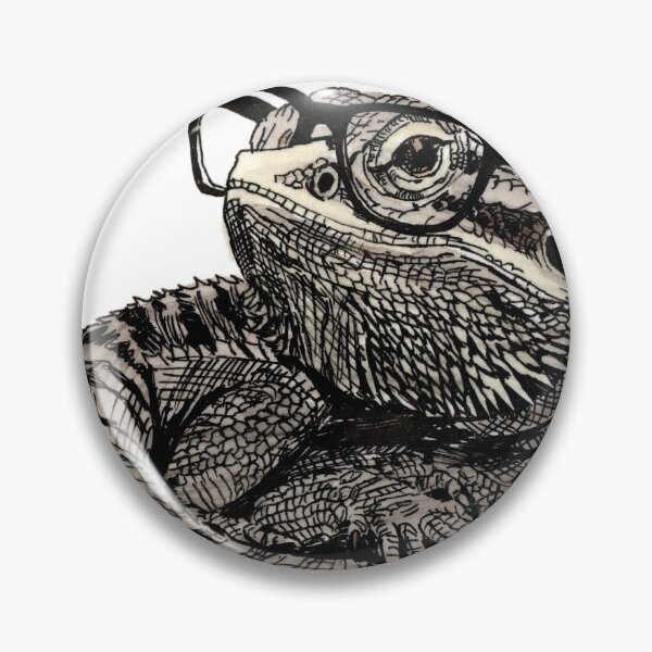 Item preview, Bearded Dragon in Glasses designed and sold by Scribbles & Doodles by Jinx.