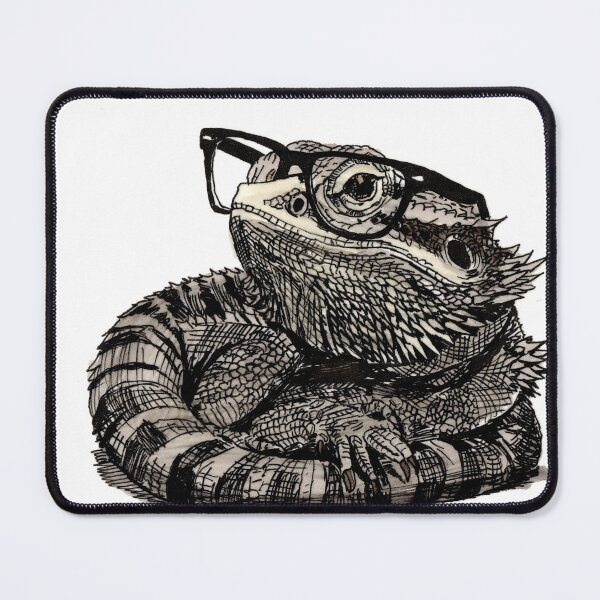 Item preview, Bearded Dragon in Glasses designed and sold by Scribbles & Doodles by Jinx.