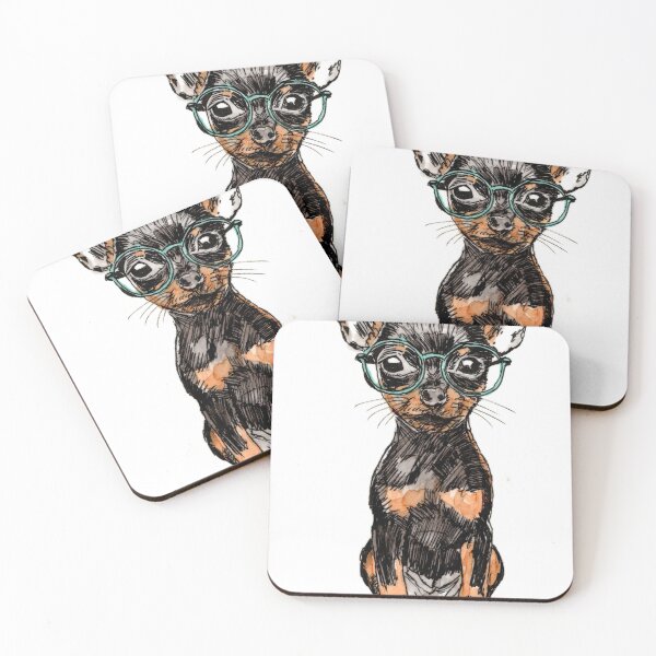 Item preview, MinPin 1 in Glasses designed and sold by Scribbles & Doodles by Jinx.