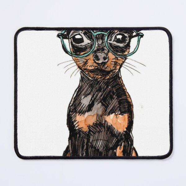 Item preview, MinPin 1 in Glasses designed and sold by Scribbles & Doodles by Jinx.