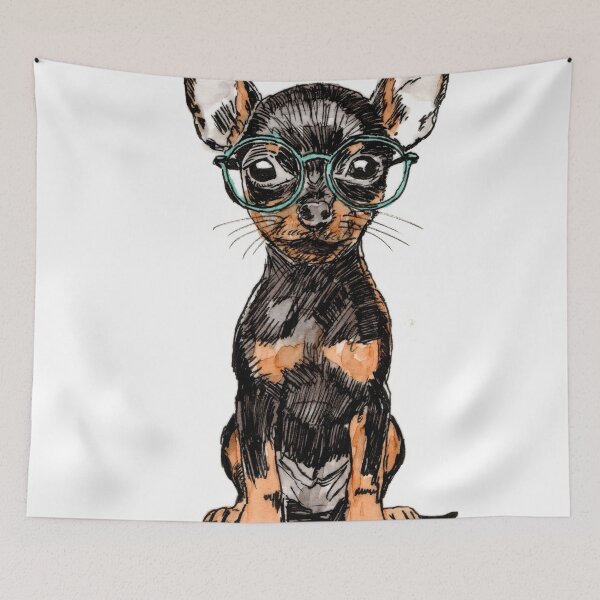 Item preview, MinPin 1 in Glasses designed and sold by Scribbles & Doodles by Jinx.