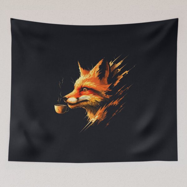 Item preview, Fox Smelling Coffee designed and sold by DemureArtsy.