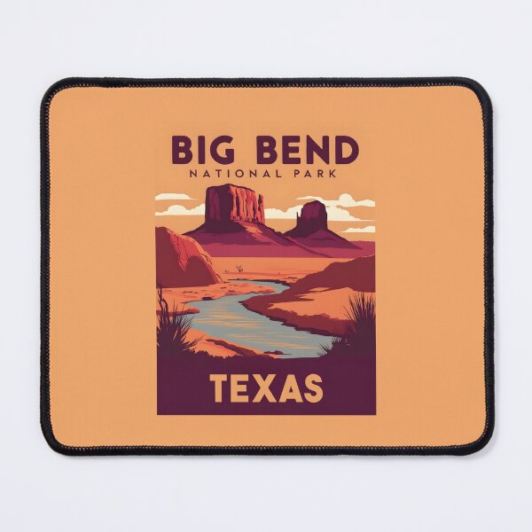 Item preview, A Vintage Illustration of Big Bend National Park - Texas - US designed and sold by GoodOldVintage.