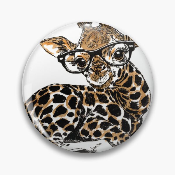 Item preview, Giraffe in Glasses designed and sold by Scribbles & Doodles by Jinx.