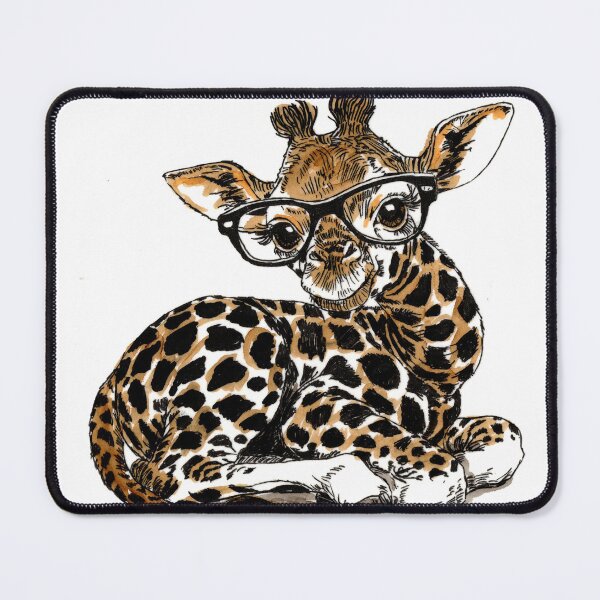 Item preview, Giraffe in Glasses designed and sold by Scribbles & Doodles by Jinx.