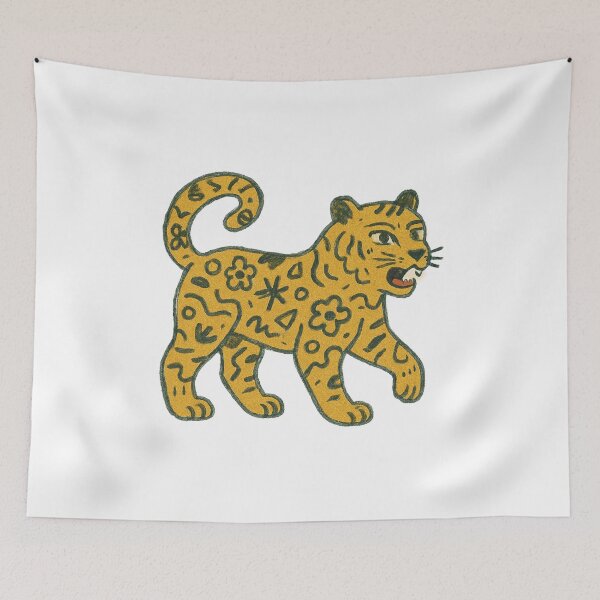 Item preview, Whimsical Tiger Doodle – Hand Drawn Jungle Cat Art	 designed and sold by weirdfishes123.