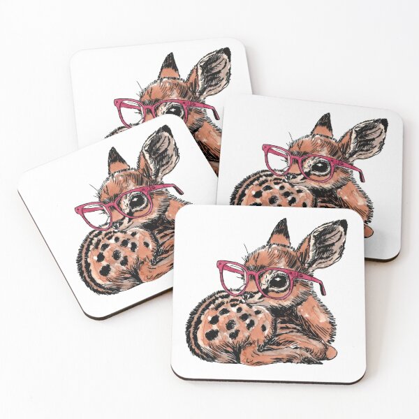 Item preview, Fawn in Glasses designed and sold by Scribbles & Doodles by Jinx.