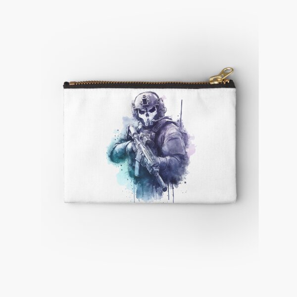 Item preview, Ghost Operator – Tactical Skull Soldier Watercolor Art designed and sold by lvlupthreads.