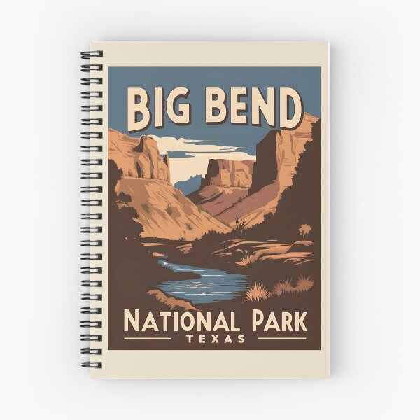 Item preview, A Vintage Illustration of Big Bend National Park - Texas - US designed and sold by GoodOldVintage.