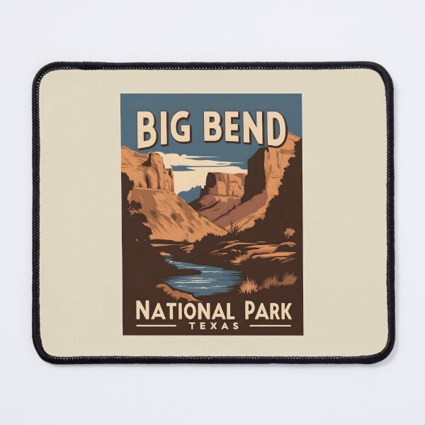 Item preview, A Vintage Illustration of Big Bend National Park - Texas - US designed and sold by GoodOldVintage.