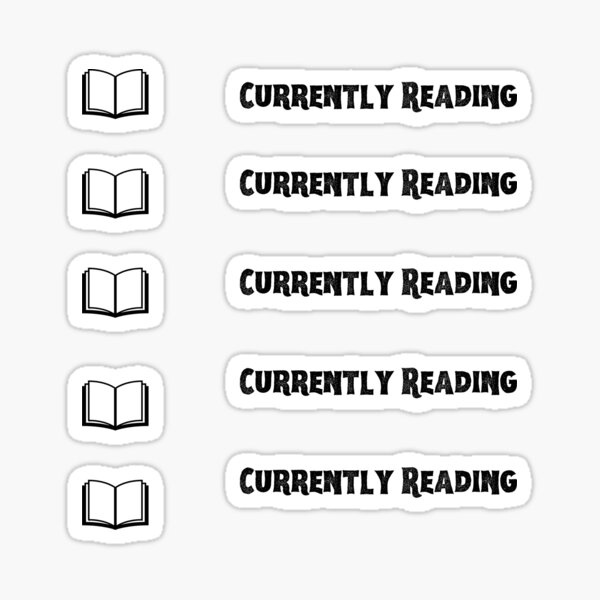 Item preview, Currently Reading Planner Stickers - BIG 1.7" wide - Stamped Font designed and sold by GwenSnow.