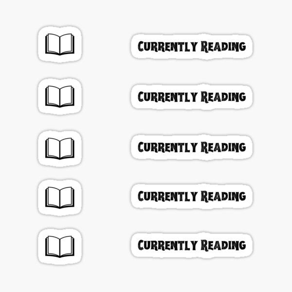 Item preview, Currently Reading Planner Stickers - CLASSIC MEDIUM 1.4" wide - Stamped Font designed and sold by GwenSnow.