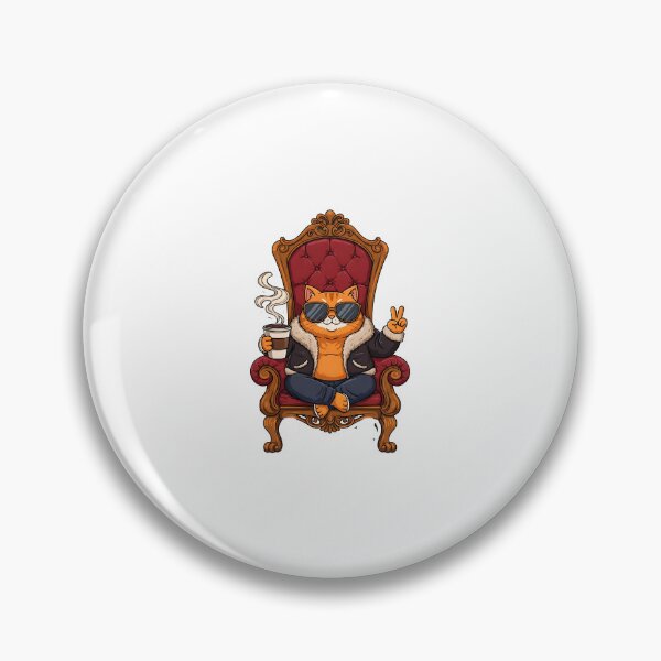 Item preview, Coffee-Loving Cat with Serious Swagger designed and sold by Meow Cat.