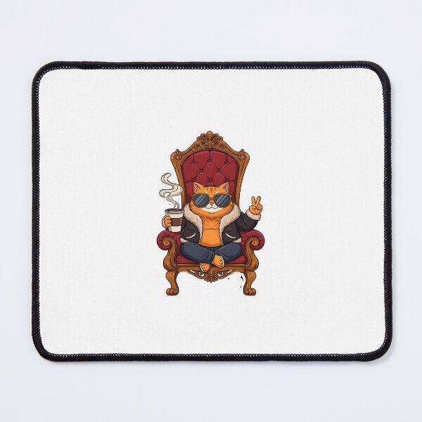 Item preview, Coffee-Loving Cat with Serious Swagger designed and sold by Meow Cat.
