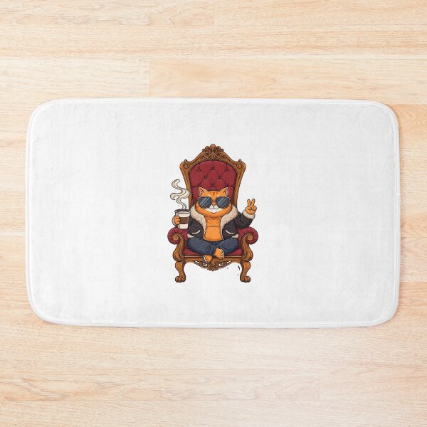Item preview, Coffee-Loving Cat with Serious Swagger designed and sold by Meow Cat.