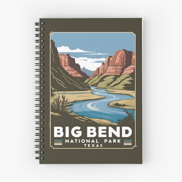 Item preview, A Vintage Illustration of Big Bend National Park - Texas - US designed and sold by GoodOldVintage.