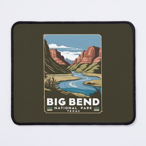 Item preview, A Vintage Illustration of Big Bend National Park - Texas - US designed and sold by GoodOldVintage.