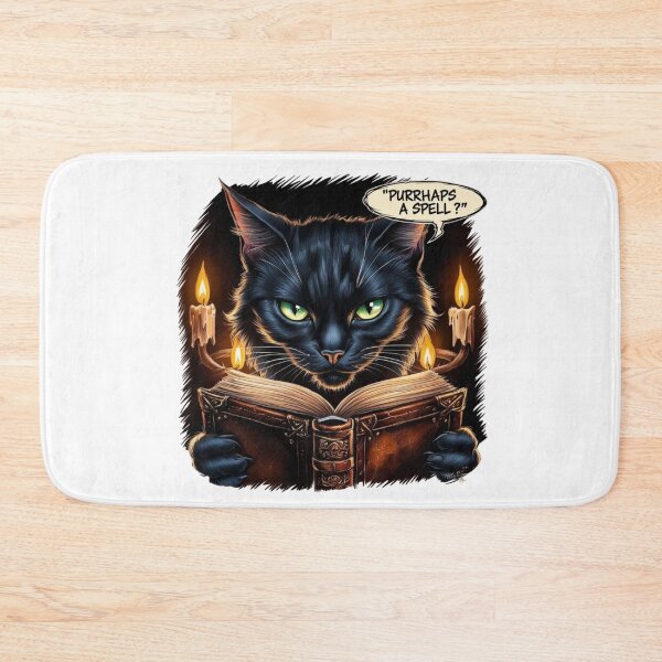 Item preview, Purrhaps a Spell – Gothic Dark Academia Cat Reading by Candlelight designed and sold by bannzy.