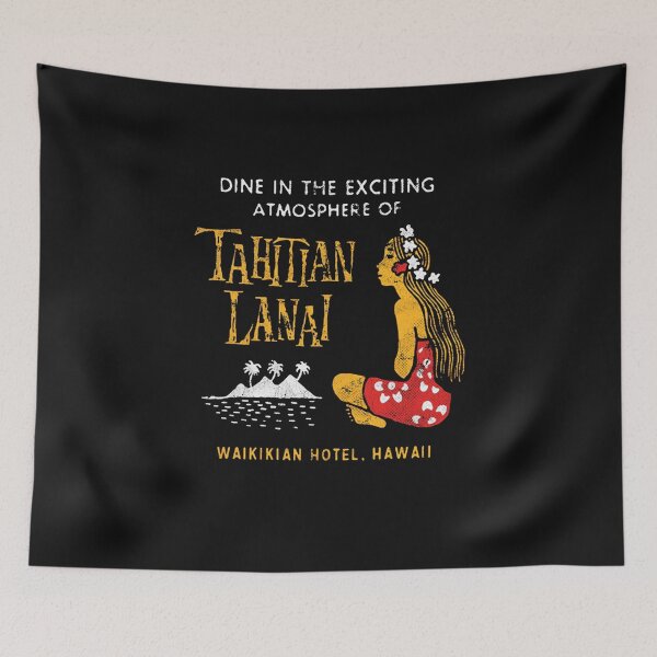 Item preview, Vintage Tahitian Lanai - Hawaii designed and sold by QuayTradingCo.