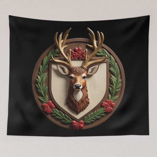 Item preview, DEER SHIELD (BLACK) designed and sold by Marlon Oseguera.