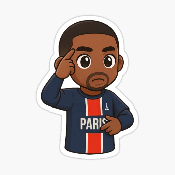 Item preview, OUSMANE DEMBÉLÉ CELEBRATION | CHIBI STICKER designed and sold by LucianettiDsg.