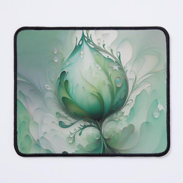 Item preview, Delicate abstract design in delicate shades of green designed and sold by Visions of the Magpie.