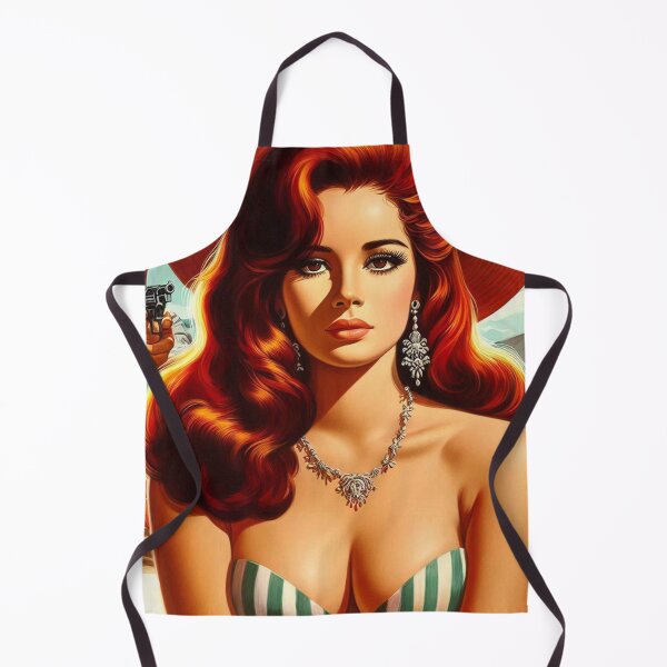 Aperçu de l'œuvre Pin-up Ginger Beach créée et vendue par PulpVintage.