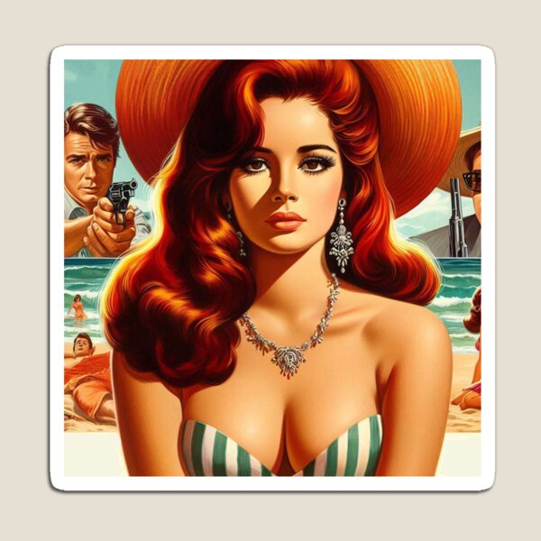 Item preview, Ginger Beach Pin-up designed and sold by PulpVintage.