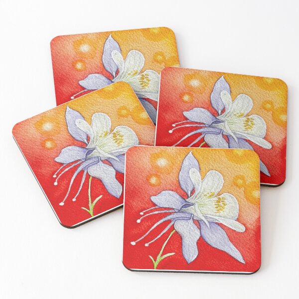 Item preview, Watercolor Columbine Flower designed and sold by JuliaLaurynArt.