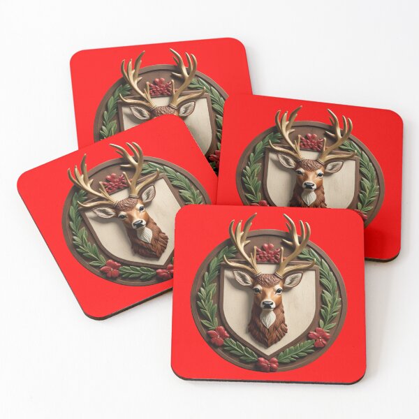 Item preview, DEER SHIELD (#FF0000) designed and sold by Marlon Oseguera.