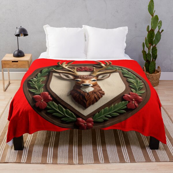 Item preview, DEER SHIELD (#FF0000) designed and sold by Marlon Oseguera.