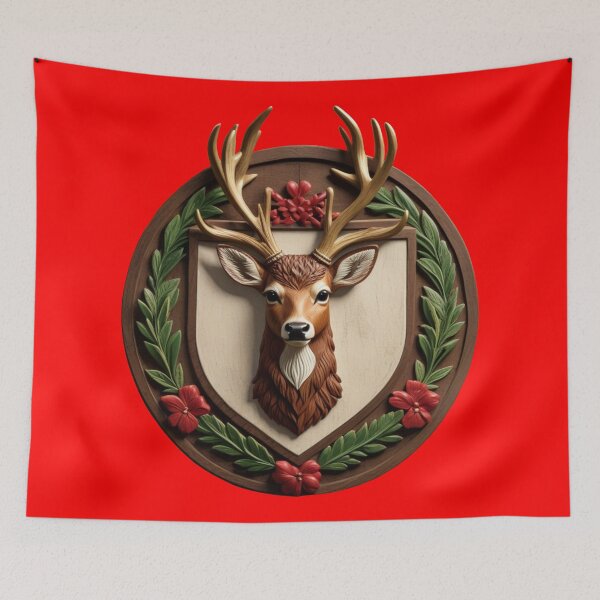 Item preview, DEER SHIELD (#FF0000) designed and sold by Marlon Oseguera.