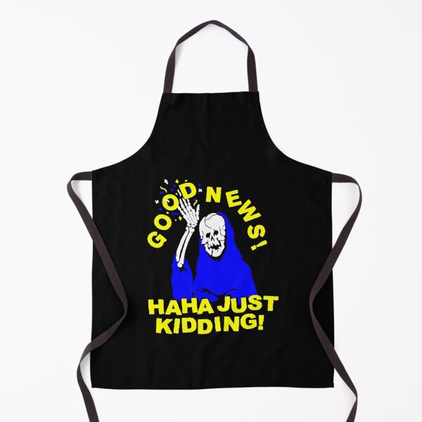 Item preview, Good News… Just Kidding Cheerful Skeleton Dark Humor Art designed and sold by FlyShop1.