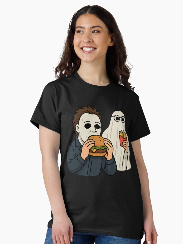 Thumbnail 1 of 7, Classic T-Shirt, Michael Myers and Bob designed and sold by SlashEmThreads.