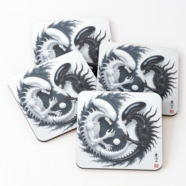 Item preview, Yin & Yang Xenomorph designed and sold by DesignzByJai.