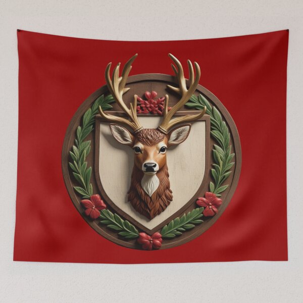 Item preview, DEER SHIELD (#990000) designed and sold by Marlon Oseguera.