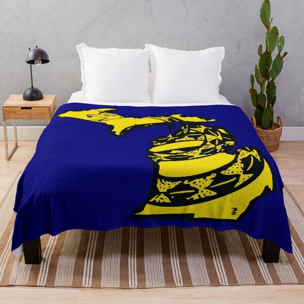 Item preview, MICHIGANIAN - Libertarian - Don't Tread On Me Gadsden Snake on MICHIGANDER MICHIGANIAN Map on Blue default background, #020279 designed and sold by pelagio.