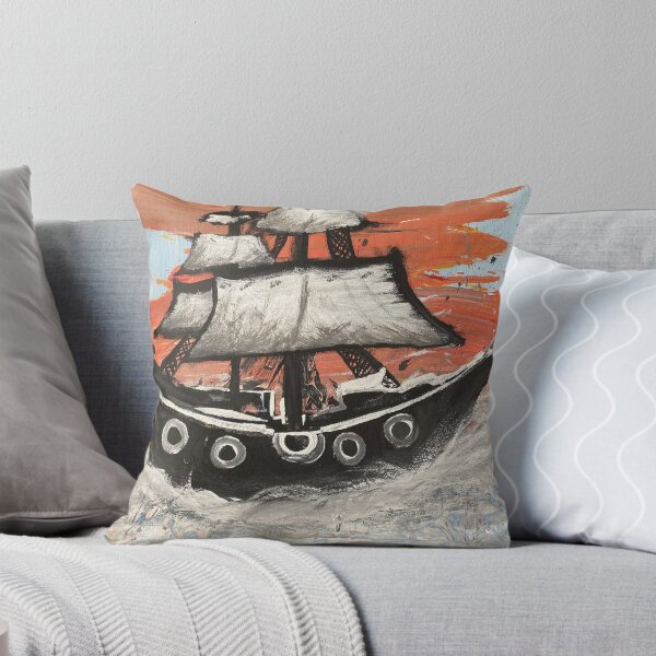 Item preview, Sunset pirate ship designed and sold by AnastaciasArt.