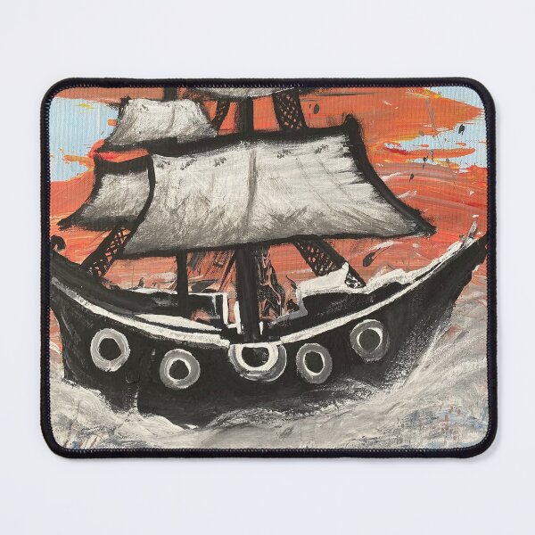 Item preview, Sunset pirate ship designed and sold by AnastaciasArt.