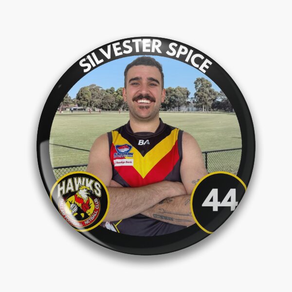 Item preview, Player Badge - #44 - Silvester Spice designed and sold by HallamHawks.
