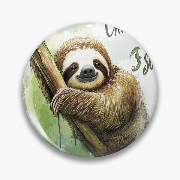 Item preview, Chillin’ Like a Slooooth – Relaxed Sloth Watercolor Design designed and sold by Thorrdu.