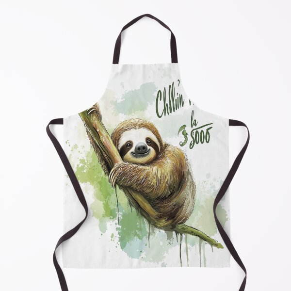 Item preview, Chillin’ Like a Slooooth – Relaxed Sloth Watercolor Design designed and sold by Thorrdu.