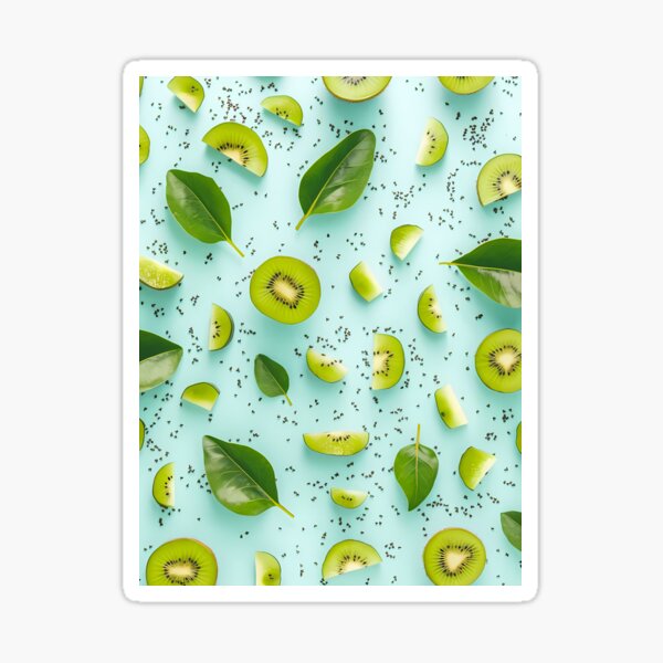 Item preview, Fresh Kiwi and Leaf Pattern Art Gifts designed and sold by RobertCarlin.