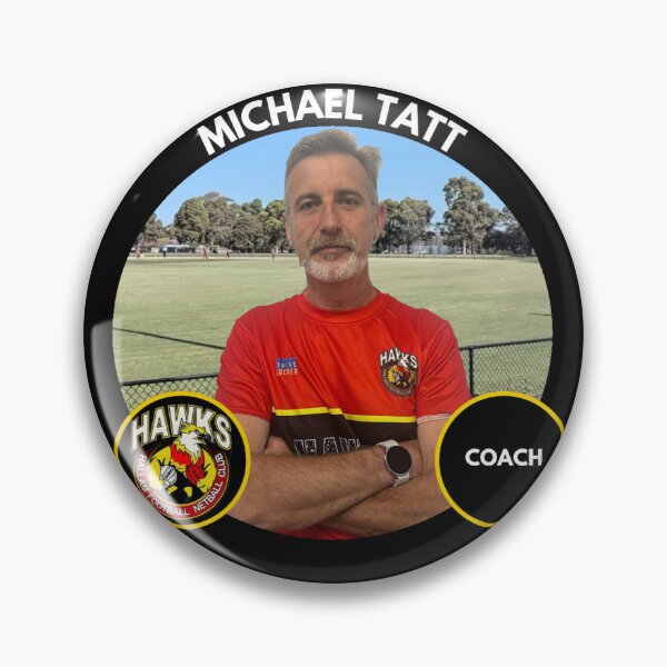 Item preview, Player Badge - Coach - Michael Tatt designed and sold by HallamHawks.