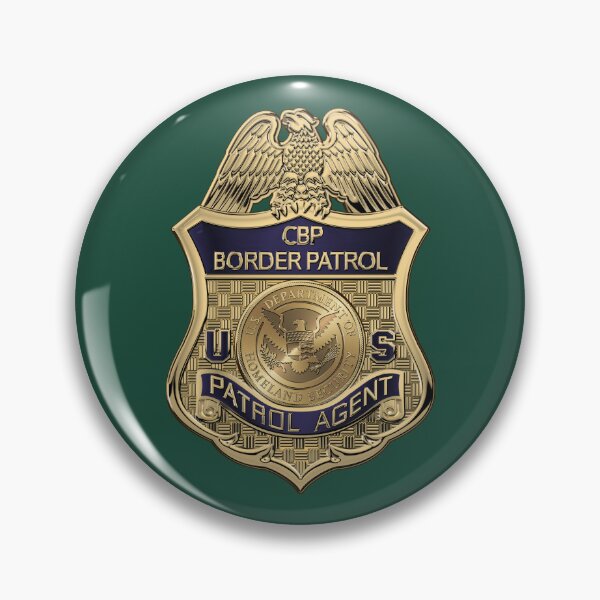 Item preview, United States Border Patrol - USBP Patrol Agent Badge over Forest Green designed and sold by Serge Averbukh Art Studio.