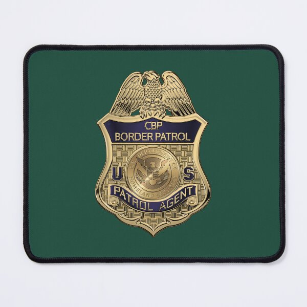 Item preview, United States Border Patrol - USBP Patrol Agent Badge over Forest Green designed and sold by Serge Averbukh Art Studio.