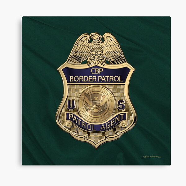 Item preview, United States Border Patrol - USBP Patrol Agent Badge over Forest Green designed and sold by Serge Averbukh Art Studio.