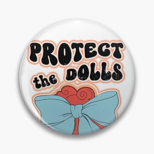 Item preview, protect the dolls, retro sticker, gender equality print for t-shirt , sticker, mug, decoration designed and sold by NatalkaP.