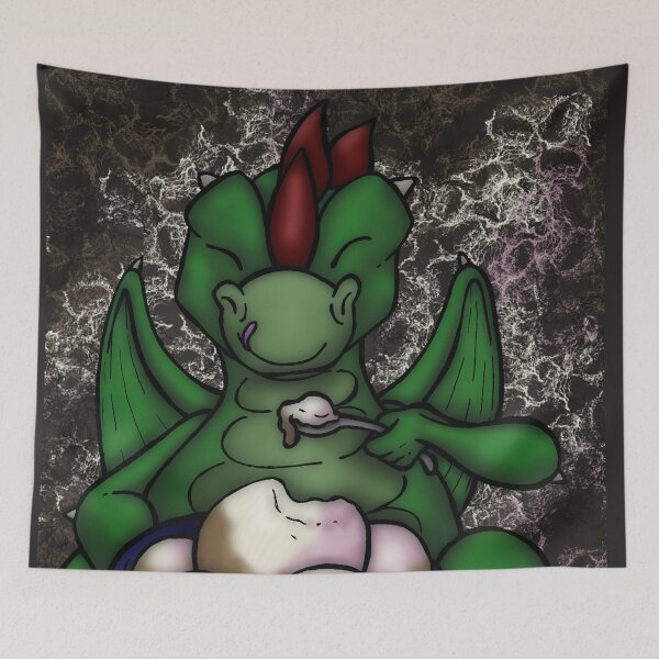Item preview, Dragon Enjoying Ice Cream designed and sold by sarunamii.